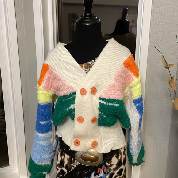 Retro Sweater Cardigan NWOT - Picture 2 of 13